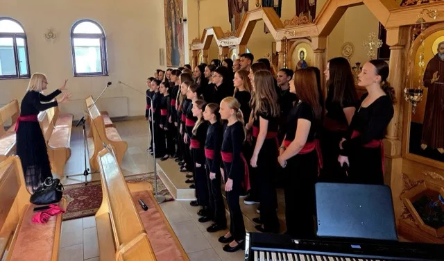 Choir at the festival concert in the Greek Catholic Church of St. Pio of Pietrelcina