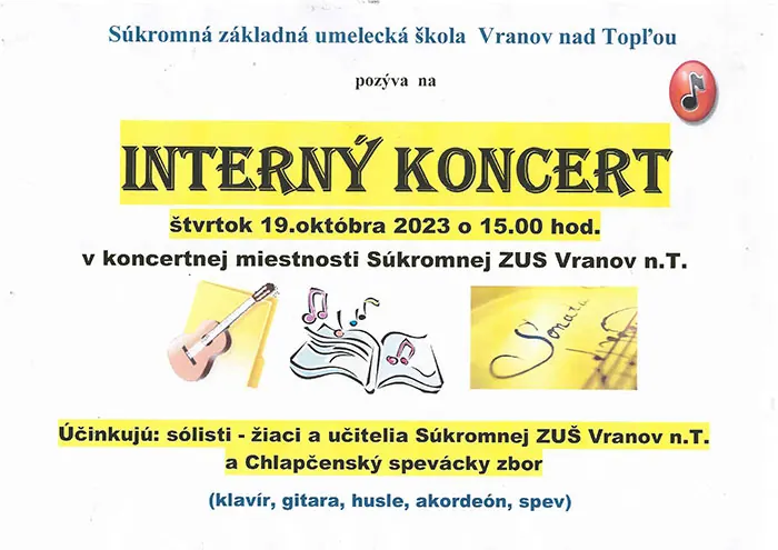 Interný koncert október 2023