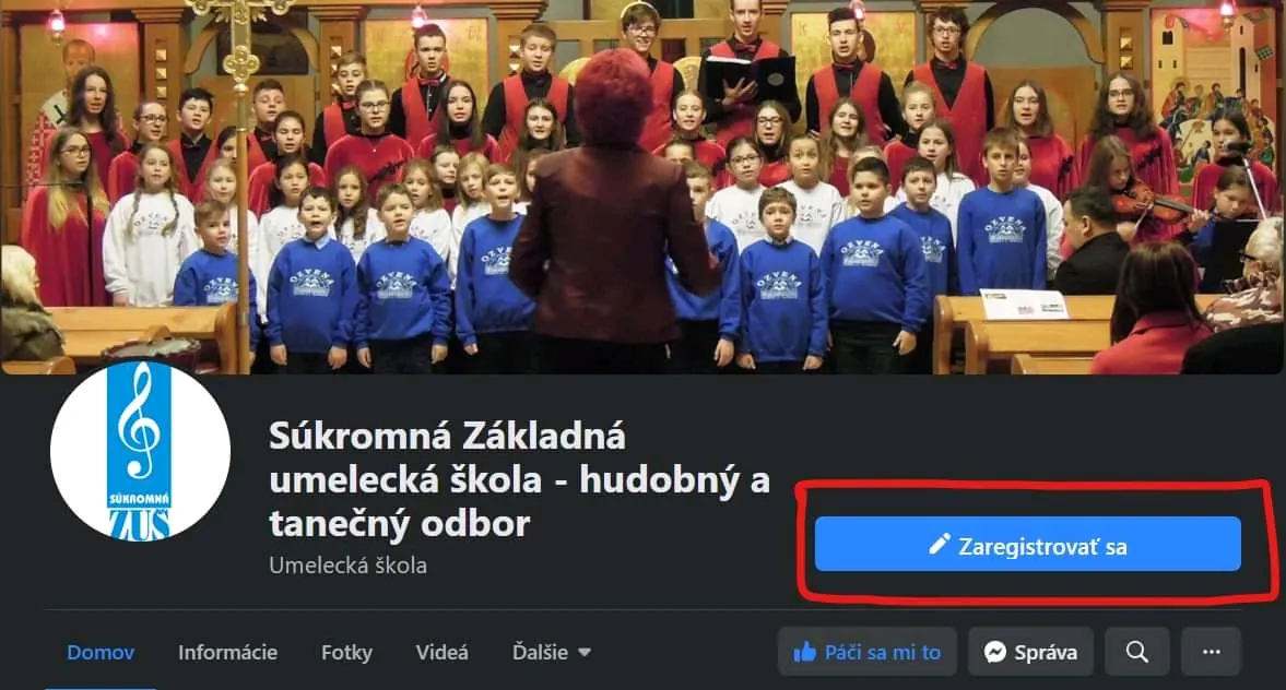 Súkromná ZUŠ - Registrácia pre záujemcov o štúdium - plagát