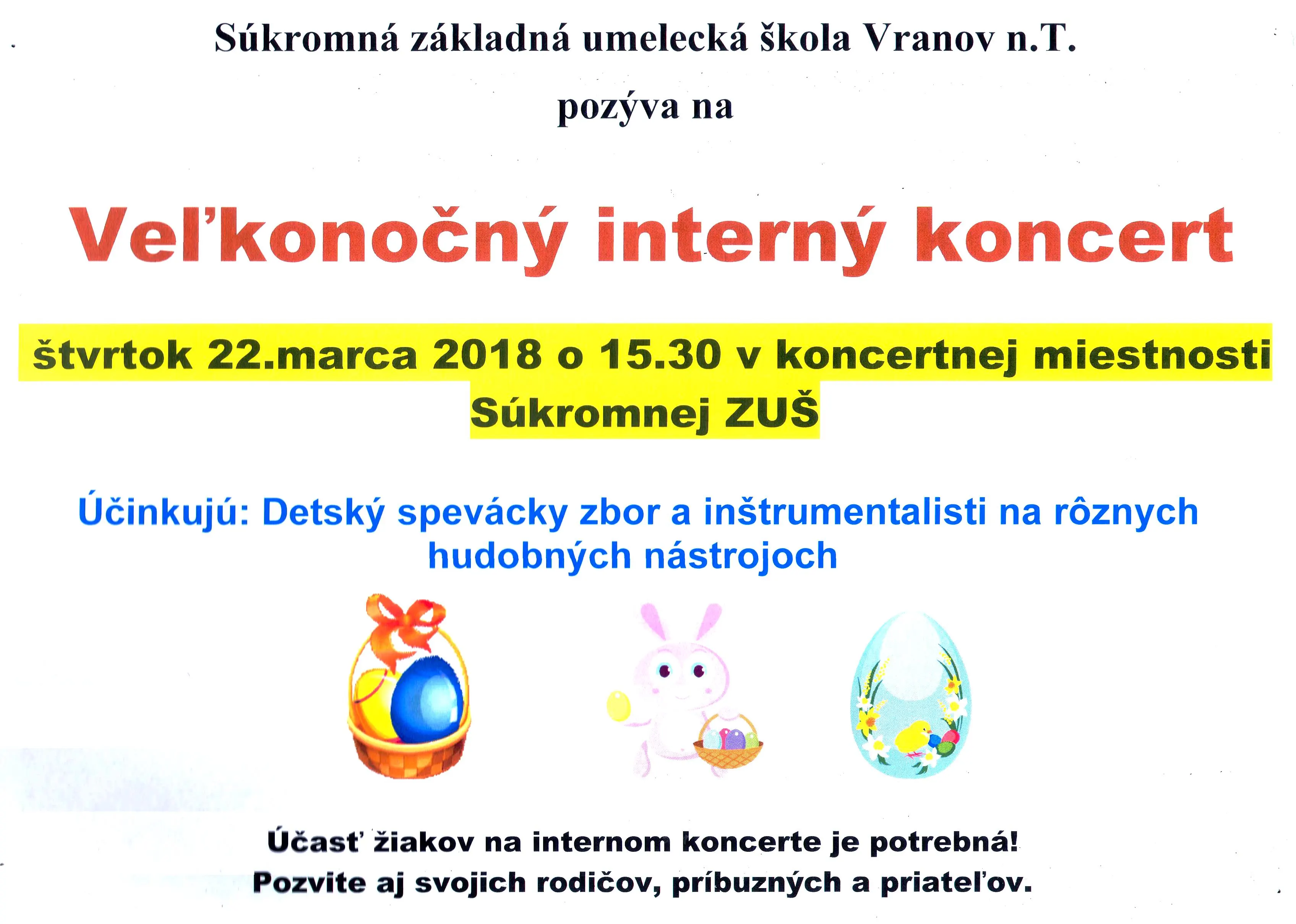 Veľkonočný interný koncert